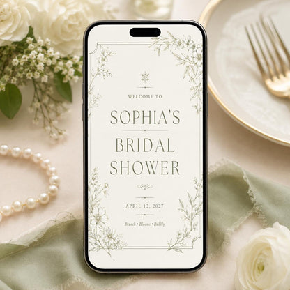 Wildflower Bridal Shower Invitation Template, Editable Floral Garden Party Invite, Printable Boho Bridal Shower Evite, Canva Template __etsy:8068077108