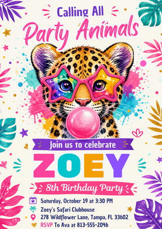 Invitation design made with the VoltBy generator
