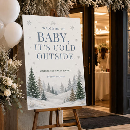 Baby Shower Welcome Sign — welcome sign you personalize in Canva