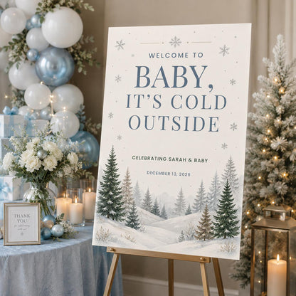 Baby Shower Welcome Sign — digital welcome sign, instant download