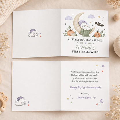 Baby's First Halloween Greeting Card — ghost design