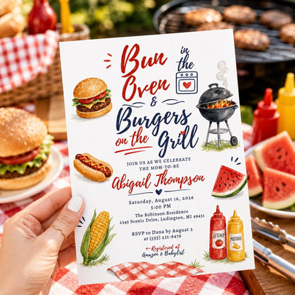 BBQ Baby Shower Invitation — baby shower stationery by VoltBy