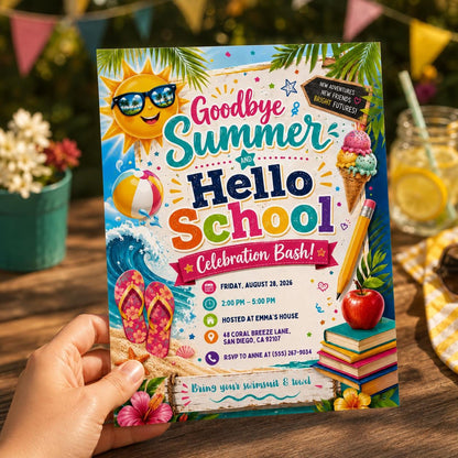 Beach Bash Goodbye Summer — ice cream design