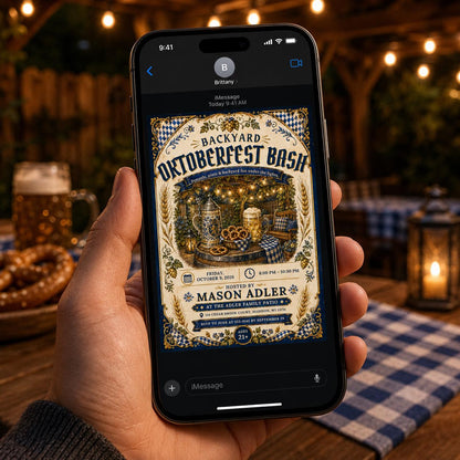 Beer Oktoberfest Party Invitation: Backyard Beer Bash — invitation you personalize in Canva