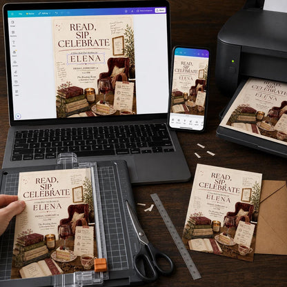 Book Lover Birthday — print-ready birthday party design from VoltBy