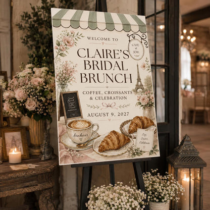 Bridal Brunch Welcome Sign — print-ready bridal shower design from VoltBy