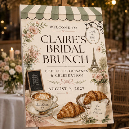 Bridal Brunch Welcome Sign — digital welcome sign, instant download