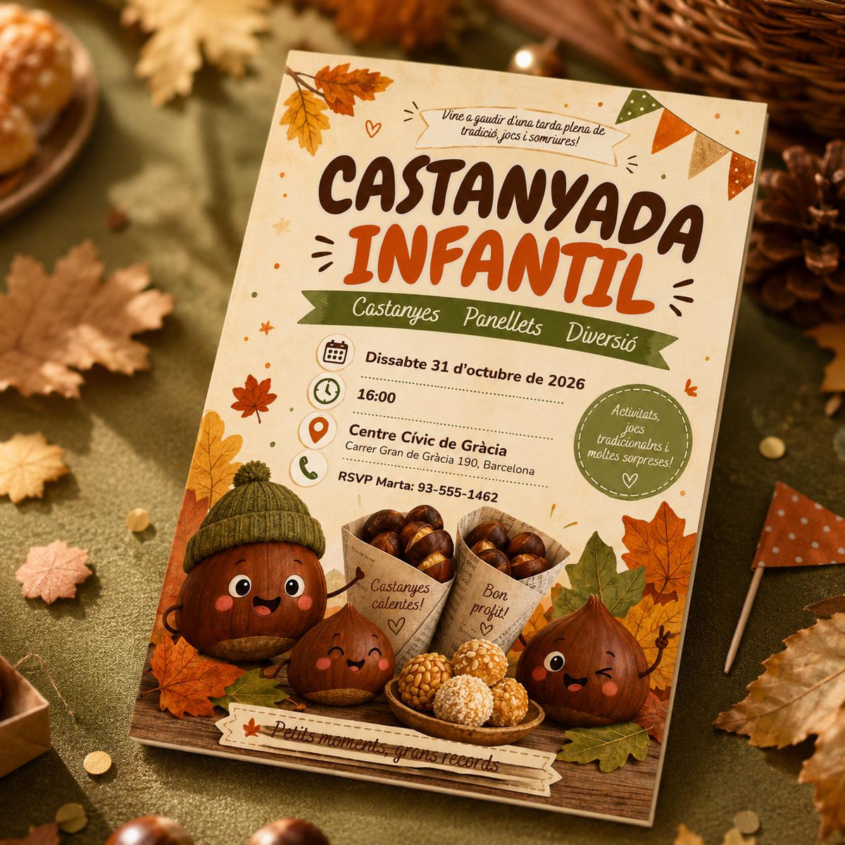 Castanyada Infantil Invitation — castanyada stationery by VoltBy