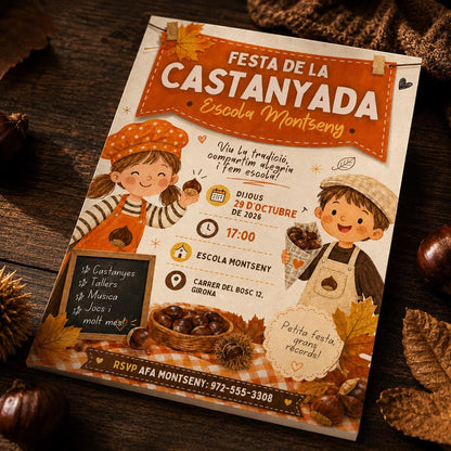 Catalan Castanyada Invitation — castanyada stationery by VoltBy
