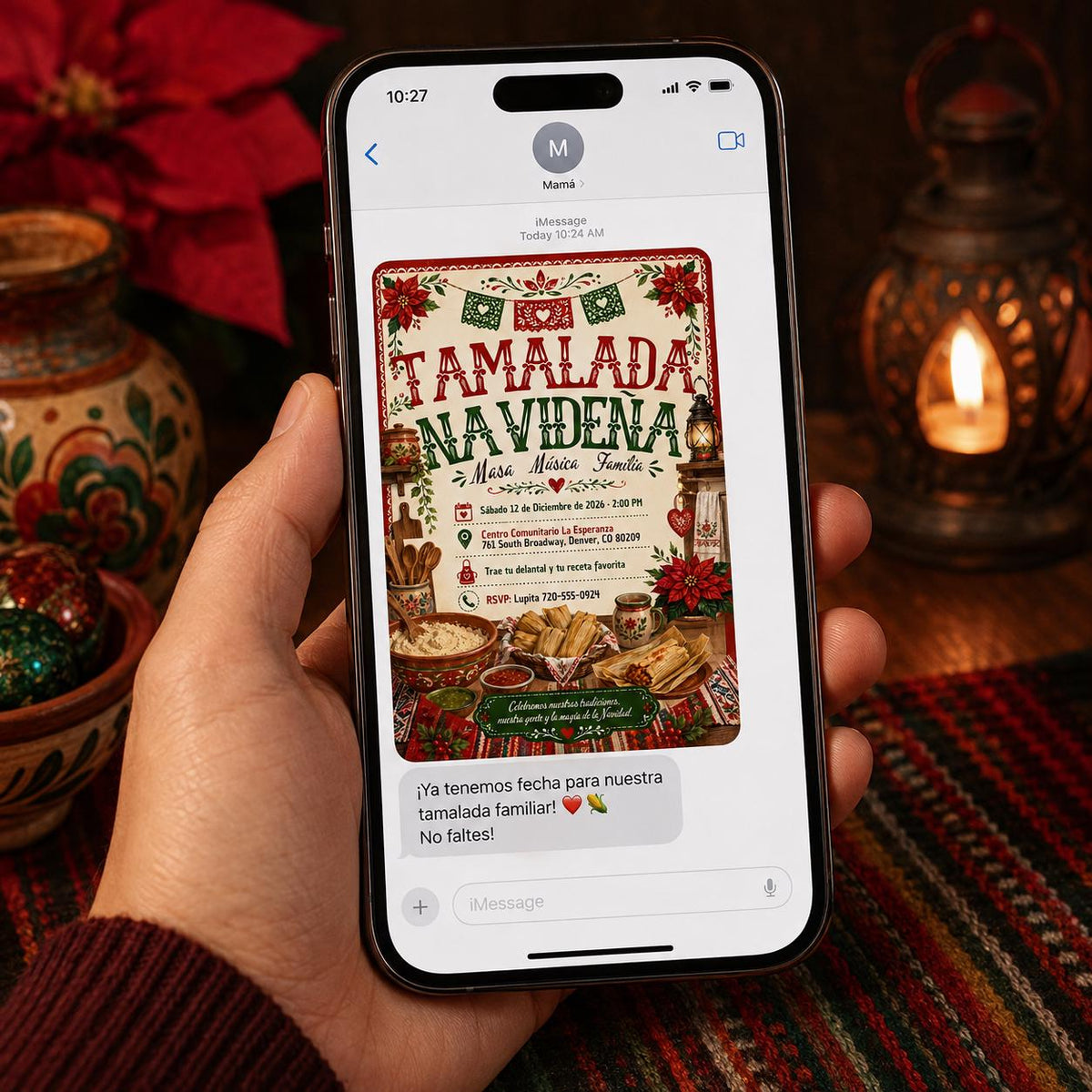 Christmas Tamalada Invitation — invitation you personalize in Canva
