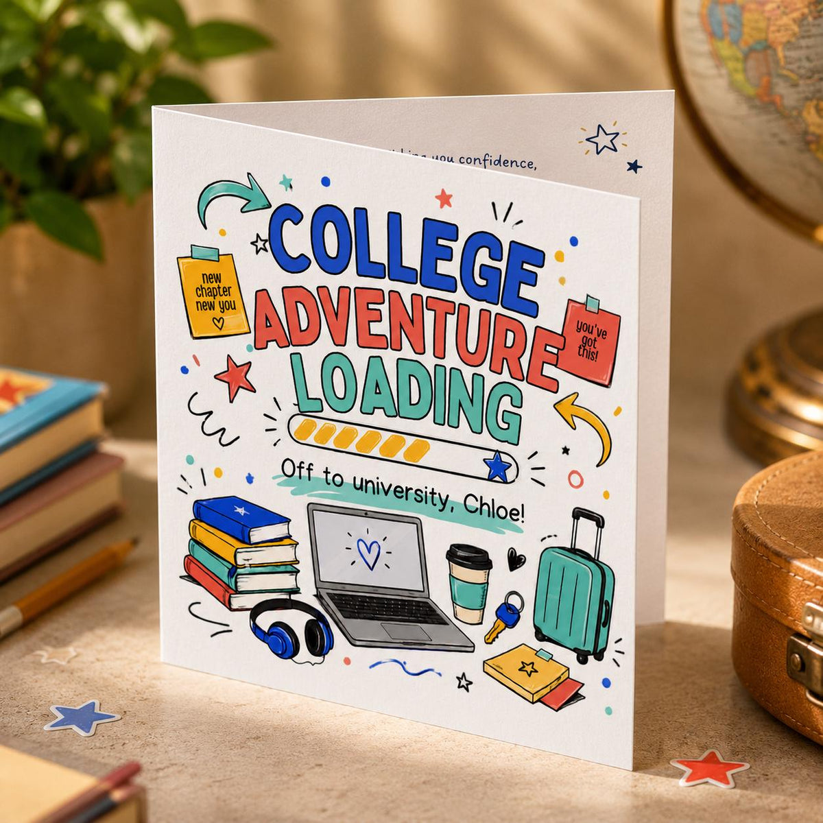 College Leaving Greeting Card — graduation party stationery by VoltBy