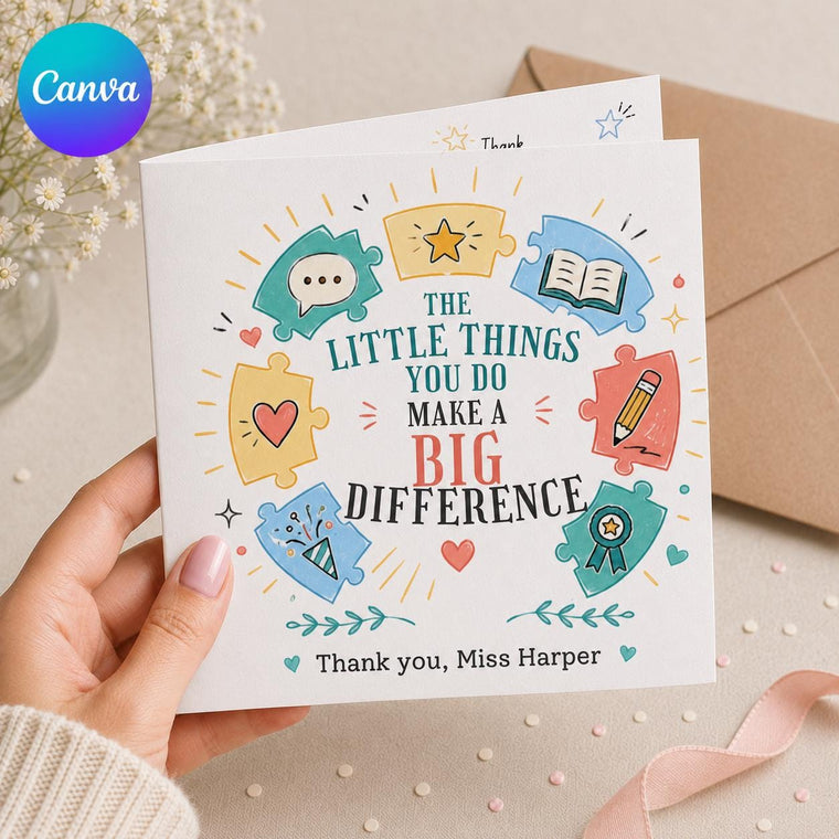 Colorful Teacher Appreciation Greeting Card