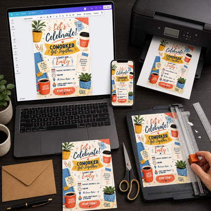 Coworker Get Together Invitation — invitation you personalize in Canva