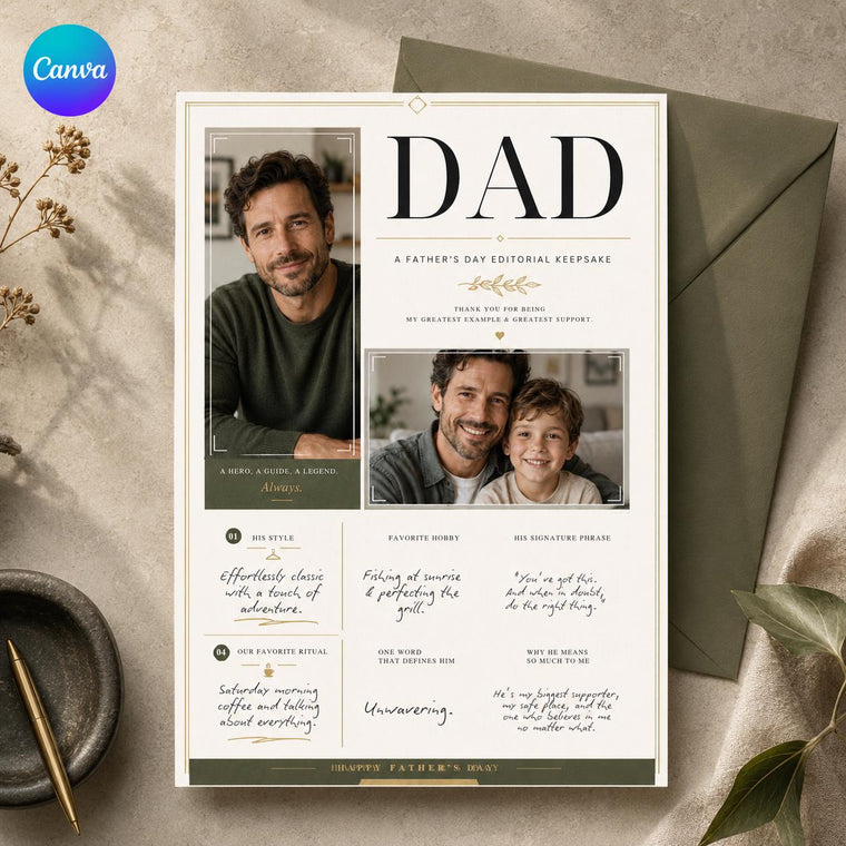 Editorial Dad Father's Day Photo Keepsake