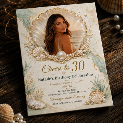 Elegant 30th Birthday Invitation — invitation you personalize in Canva