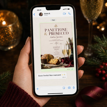 Elegant Italian Holiday Aperitivo Invitation — invitation you personalize in Canva