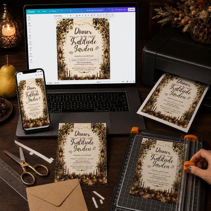 Elegant Thanksgiving Dinner Invitation — garden design