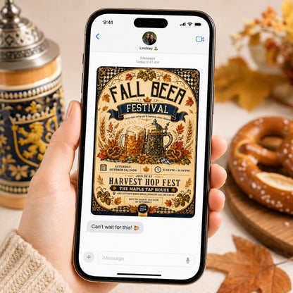 Fall Beer Festival Invitation — invitation you personalize in Canva