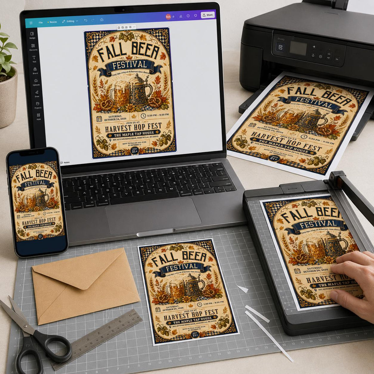 Fall Beer Festival Invitation — digital invitation, instant download