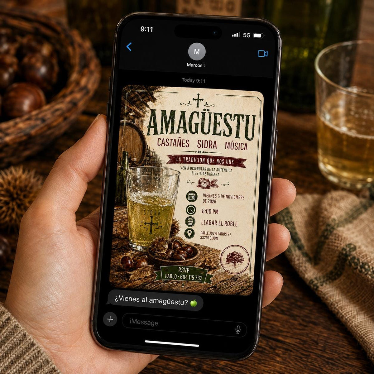 Fiesta Invitación Amagüestu Invitation — invitation you personalize in Canva