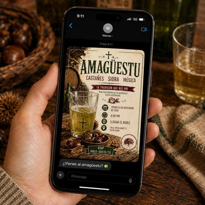 Fiesta Invitación Amagüestu Invitation — invitation you personalize in Canva
