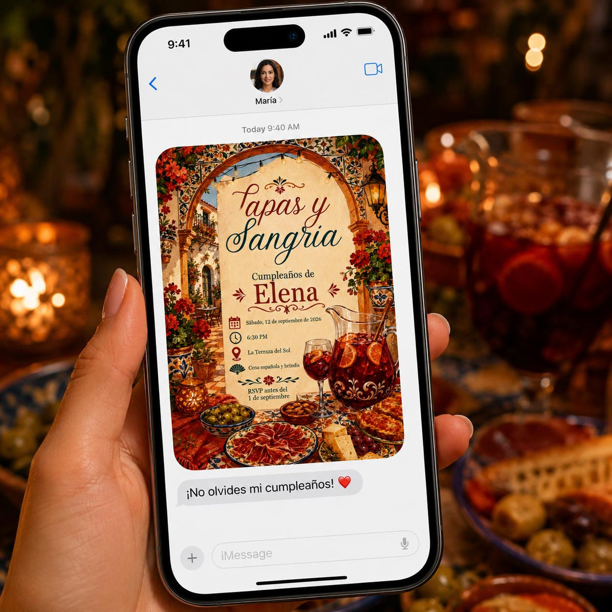 Fiesta Tapas and Sangria Invitation — invitation you personalize in Canva