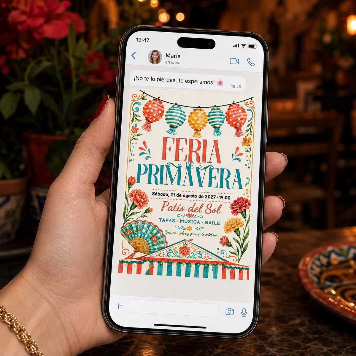 Floral Spanish Spring Fair Invitation — fiesta design