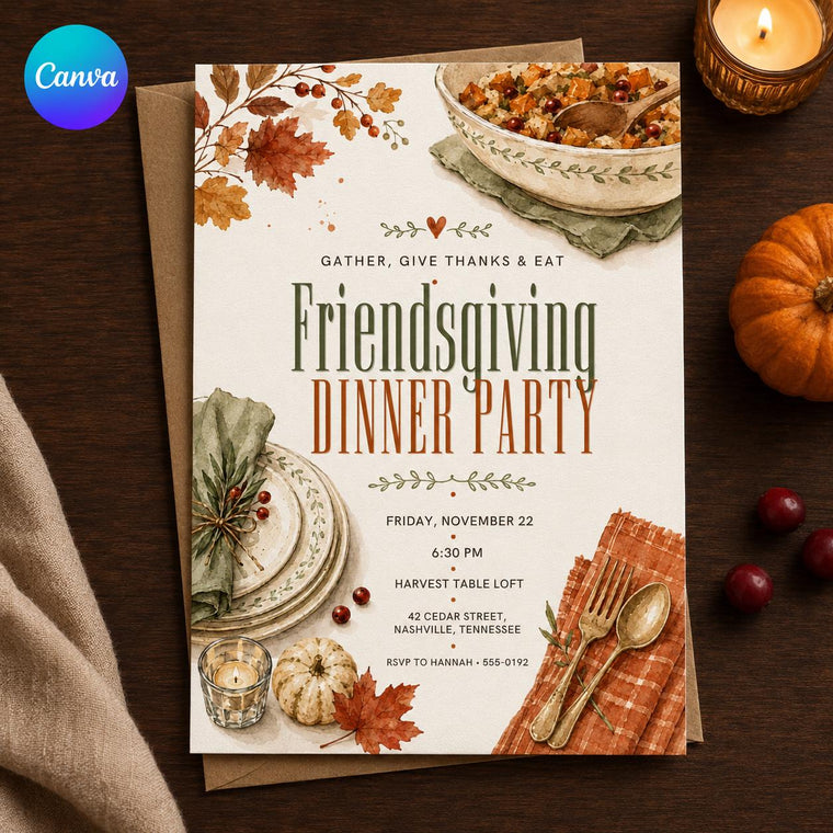 Friendsgiving Dinner Invitation