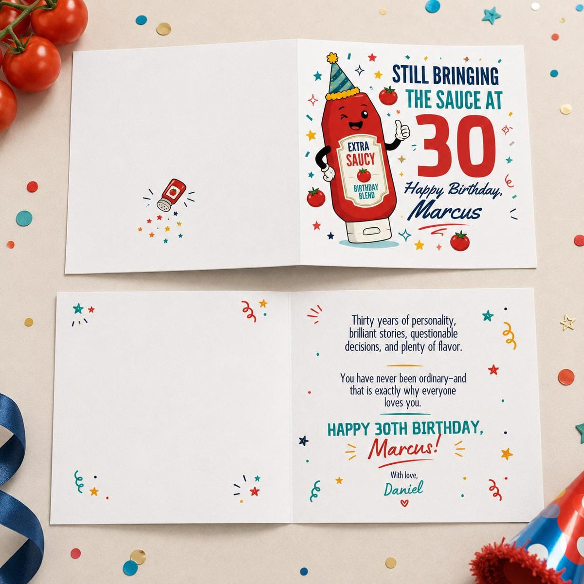 Funny 30th Birthday Greeting Card for Him — greeting card you personalize in Canva