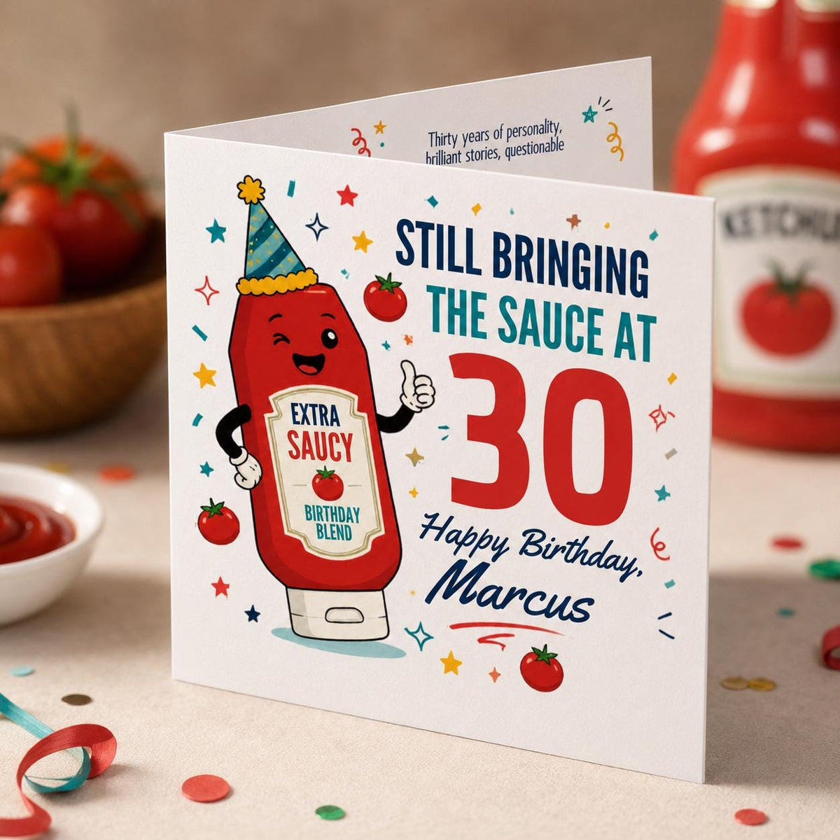 Funny 30th Birthday Greeting Card for Him — 30th birthday party stationery by VoltBy