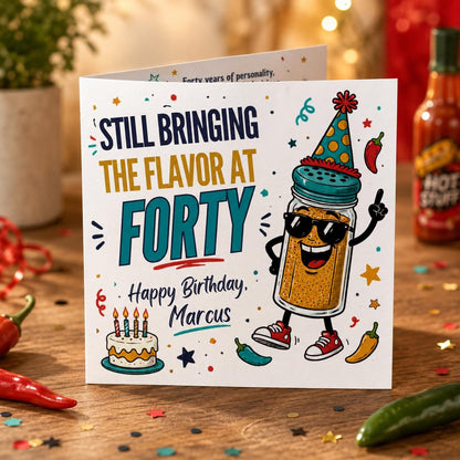 Funny 40th Birthday Greeting Card — 40th birthday party stationery by VoltBy