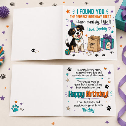 Funny Dog Birthday Greeting Card — puppy design
