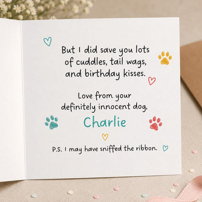 Funny Dog Birthday Greeting Card from the Dog — greeting card you personalize in Canva