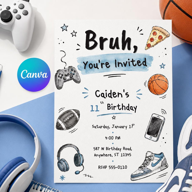 Gaming Teen Boy Birthday Invitation