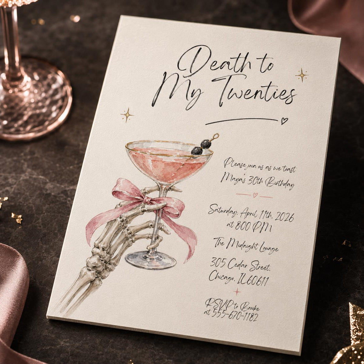 Gothic 30th Birthday Invitation — invitation you personalize in Canva