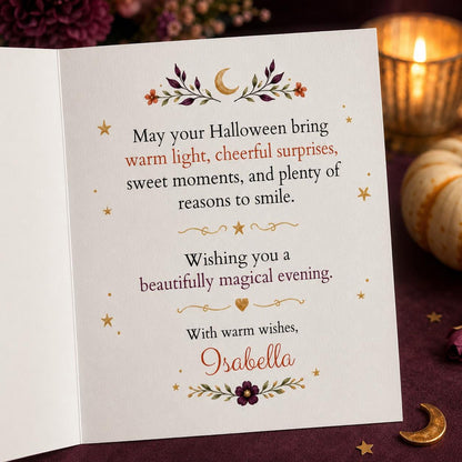 Gothic Floral Elegant Halloween Greeting Card — greeting card you personalize in Canva