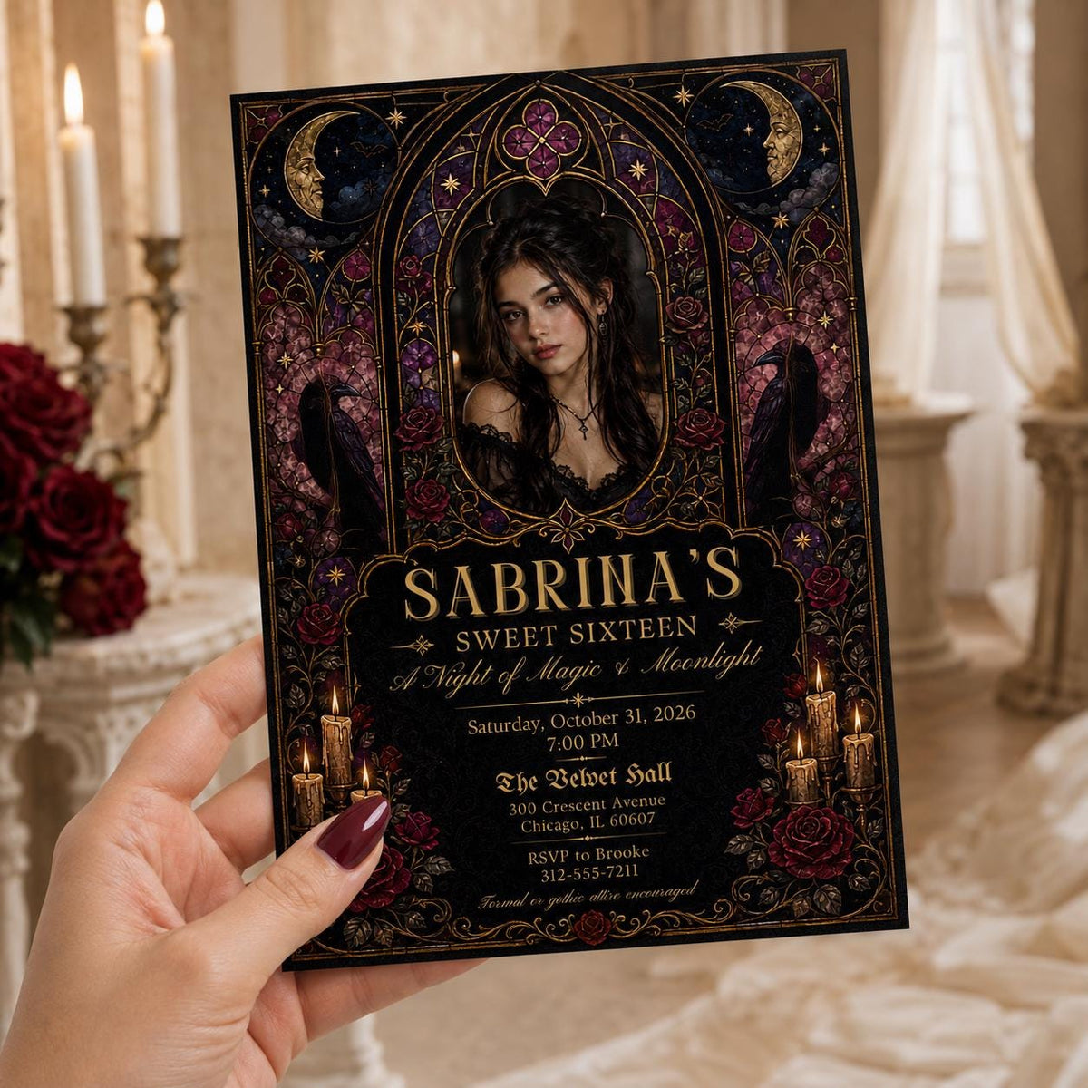 Gothic Sweet 16 Invitation — sweet 16 stationery by VoltBy