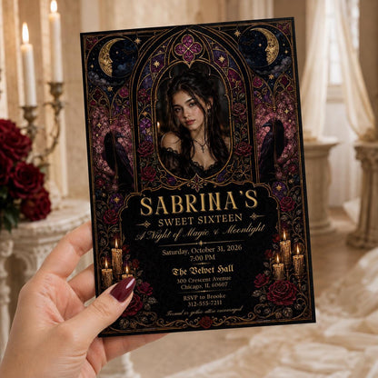 Gothic Sweet 16 Invitation — sweet 16 stationery by VoltBy
