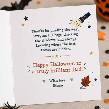 Halloween Greeting Card for Dad — print-ready Halloween party design from VoltBy