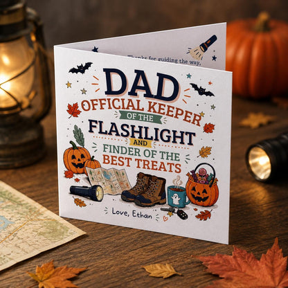 Halloween Greeting Card for Dad — Halloween party stationery by VoltBy