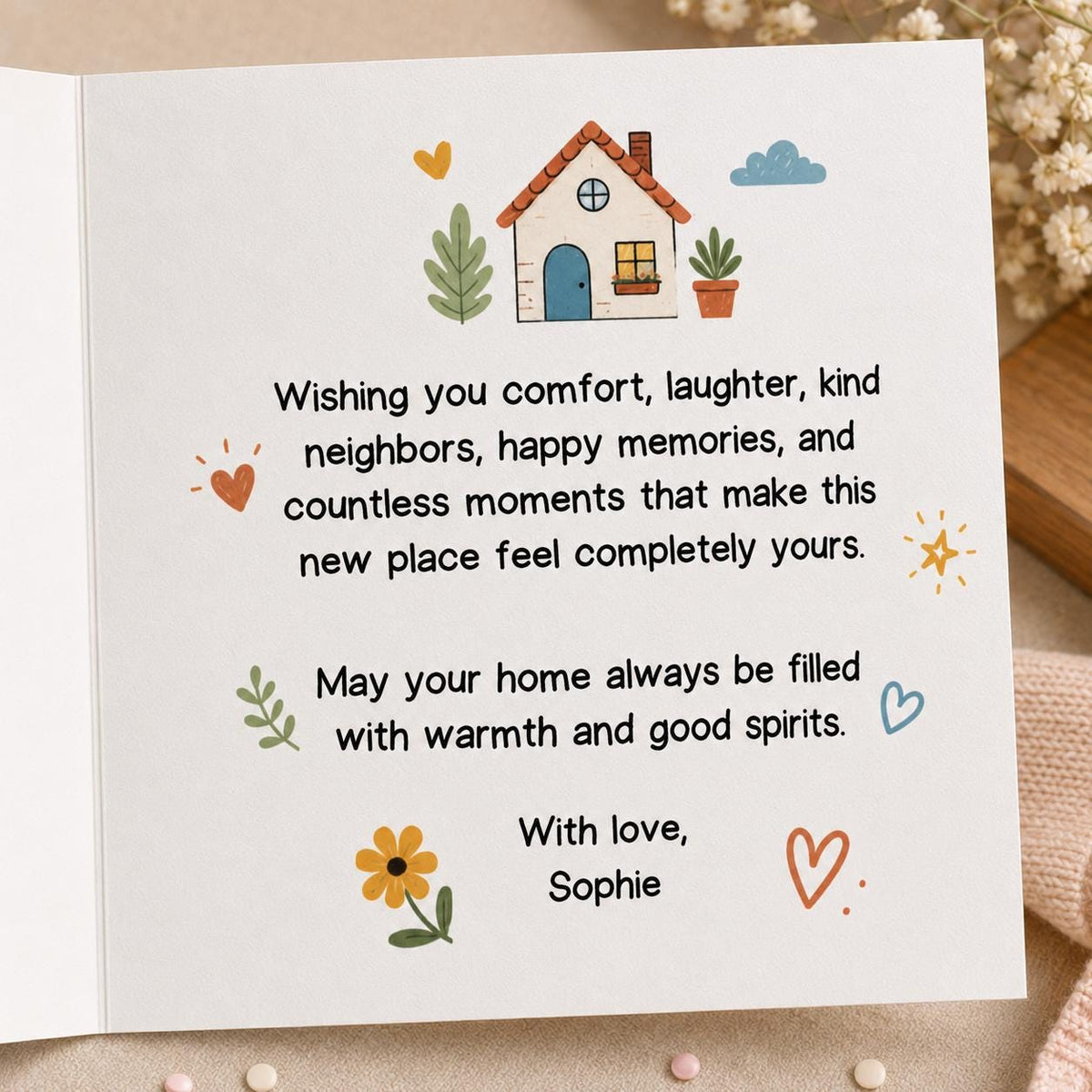 Halloween Housewarming Greeting Card — print-ready housewarming design from VoltBy