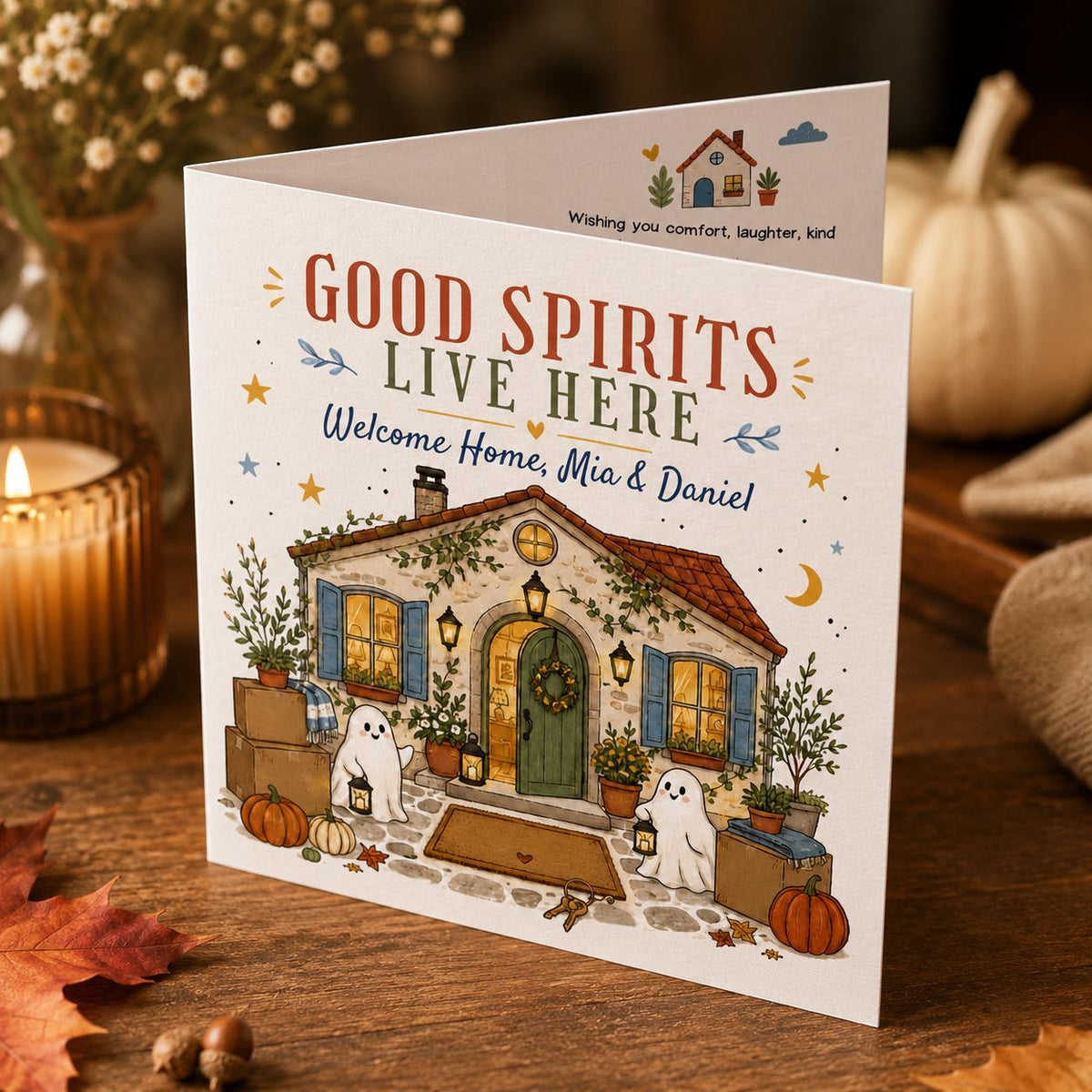 Halloween Housewarming Greeting Card — housewarming stationery by VoltBy