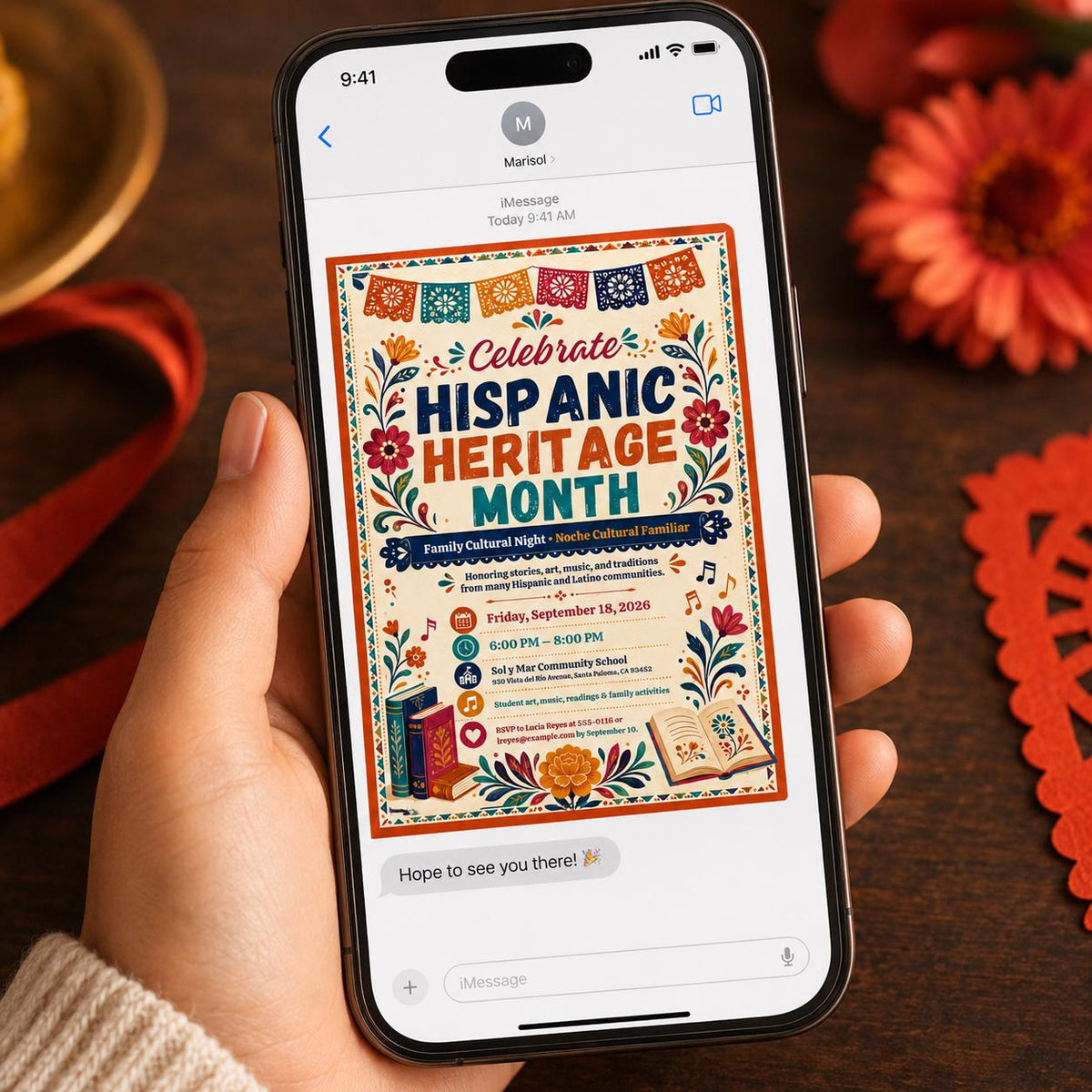 Hispanic Heritage Month Invitation — hispanic heritage month stationery by VoltBy