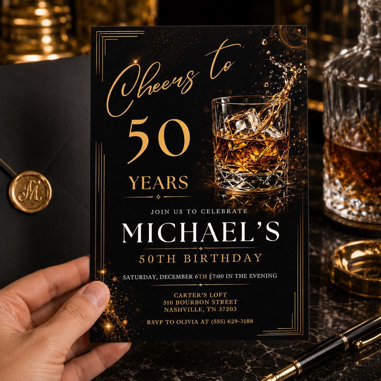 50th Birthday Invitation, 50th Birthday Invitation Template Editable Cheers to 50 Years Adult Birthday Party Invite Beer Theme Canva __etsy:8027267316