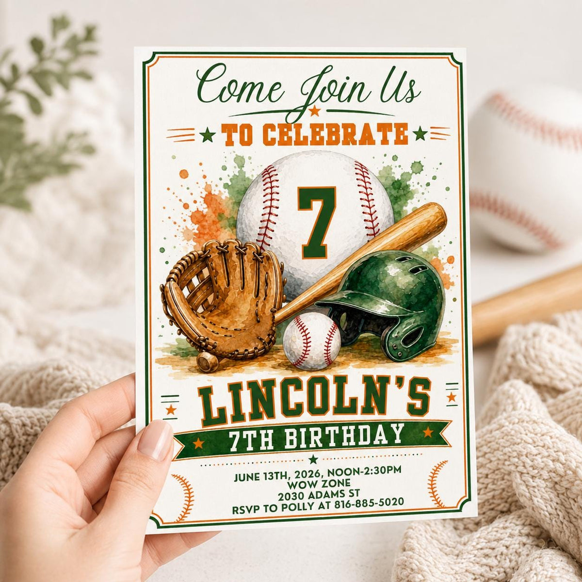 Neon It’s Game Time 9th Birthday Invitation — digital invitation, instant download