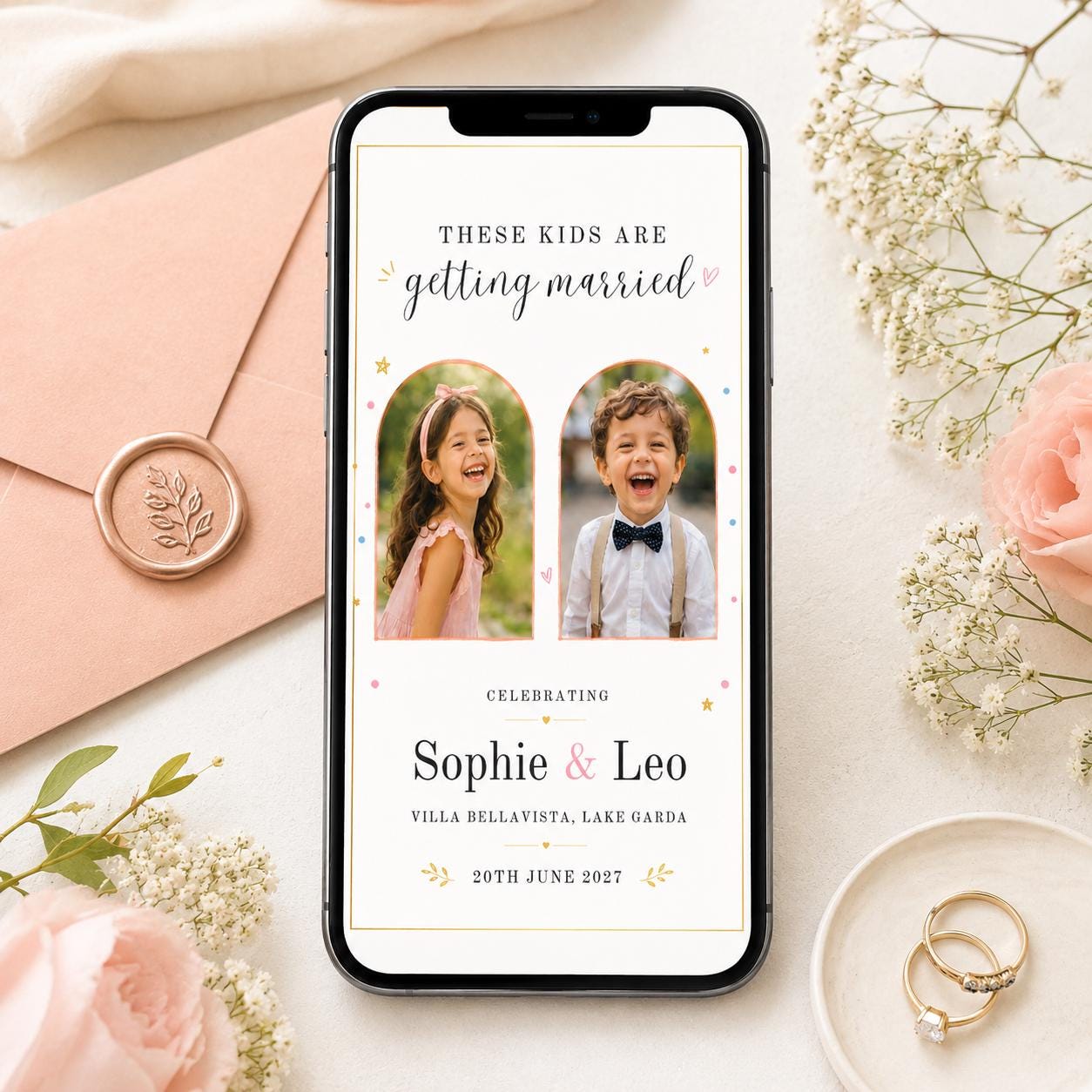 These Kids Are Getting Married Invitation, Rehearsal Dinner Invitation, Wedding Shower Invitation, Childhood Photo Save the Date or Invite __etsy:8071594121