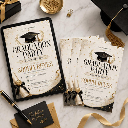 Graduation Party Invitation 2026, Class of 2026 Announcement, Editable Graduation Party Invitation, Class of 2026, Editable Canva Template __etsy:8105174545
