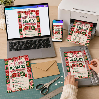 Intercambio de Regalos Invitation — digital invitation, instant download