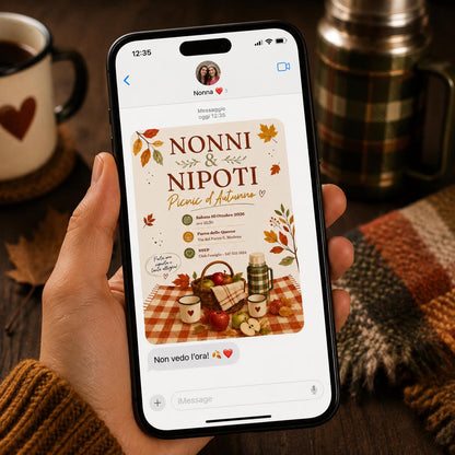 Italian Autumn Picnic Invitation — invitation you personalize in Canva