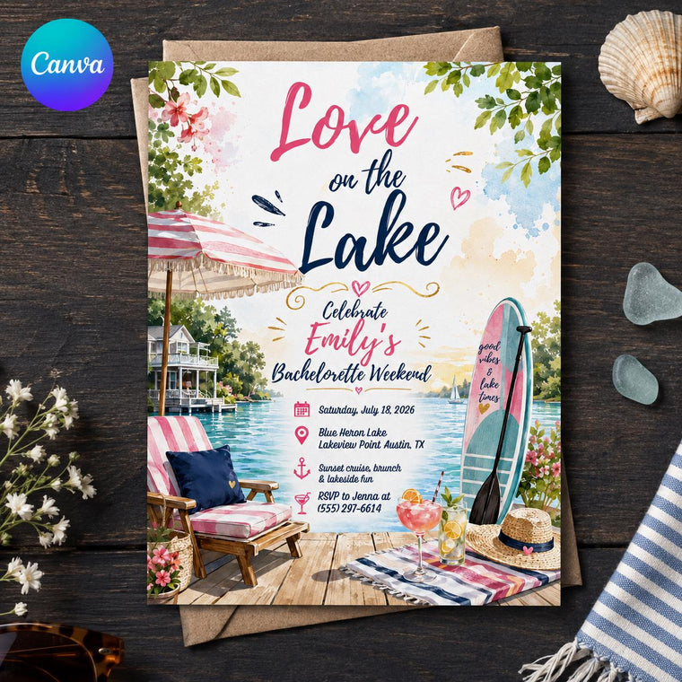 Lake Bachelorette Invitation